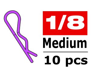 CORALLY BODY CLIPS 45 BENT MEDIUM PURPLE 10 PCS