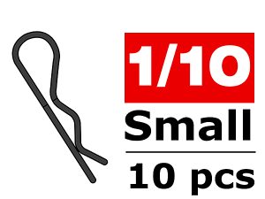 CORALLY BODY CLIPS 45 BENT SMALL BLACK 10 PCS