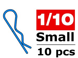 CORALLY BODY CLIPS 45 BENT SMALL BLUE 10 PCS