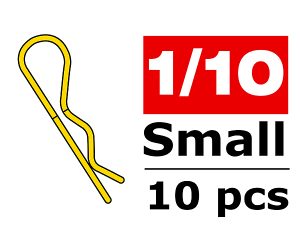 CORALLY BODY CLIPS 45 BENT SMALL GOLD 10 PCS