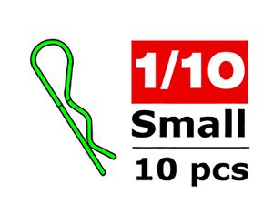 CORALLY BODY CLIPS 45 BENT SMALL GREEN 10 PCS