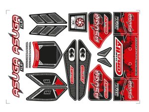 CORALLY BODY DECAL SHEET ASUGA XLR RED 1 PC