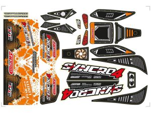 CORALLY BODY DECAL SHEET SYNCRO PRECUT ORANGE COLOUR