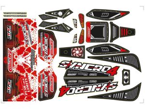 CORALLY BODY DECAL SHEET SYNCRO PRECUT RED COLOUUR
