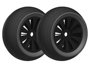 CORALLY OFFROAD 1/8 TRUGGY TYRE GLUED ON BLACK RIMS