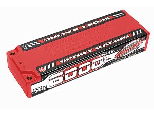 CORALLY SPORT RACING 50C LIPO BATTERY 6000MAH 7.4V STICK 2S 4MM BULLIT