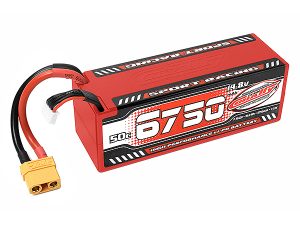 CORALLY SPORT RACING 50C LIPO BATTERY 6750MAH 14.8V STICK 4S HARDWIRE XT90