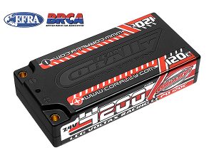 CORALLY VOLTAX 120C LIPO BATTERY 4200MAH 7.4V LCG SHORTY 2S 4MM BULLIT