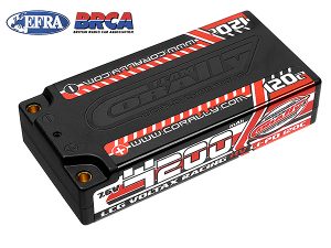 CORALLY VOLTAX 120C LIPO HV BATTERY 4200 MAH 7.6V LP/LCG SHORTY 2S 4MM BULLIT