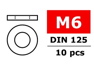 CORALLY WASHER M6 GALVANIZED STEEL 10 PCS