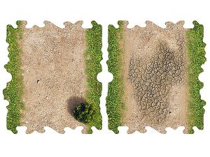 CRAWLER PARK 2 X DIRT AND GRASS HALF STRAIGHTS FOR 1/24 RC CRAWLER