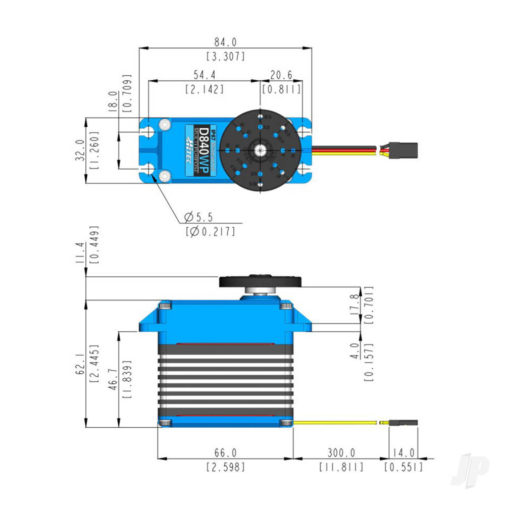 Hitec D840WP Giant Digital Cored Servo 227g 30kg/0.11s 4.8V - 7.4V - Image 4