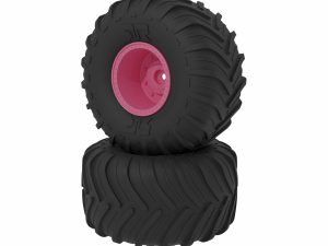 Arrma dBoots Chevron MT Tire Set, Glued, Pink
