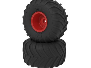 Arrma dBoots Chevron MT Tire Set, Glued, Red