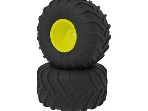 Arrma dBoots Chevron MT Tire Set, Glued, Yellow