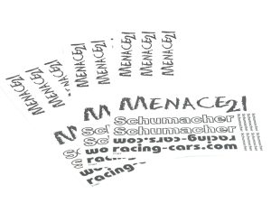 Schumacher Decal sheet - Menace                 pk 3