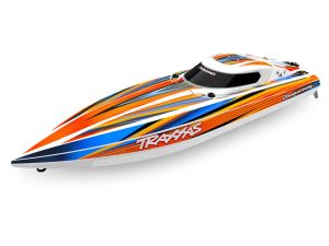 Traxxas Disruptor 4S VXL 1:10 26in Electric Brushless Race Boat with Rapid Right, Orange (+ TQ 2-ch, VXL-4S Marine, Velineon 540XL)