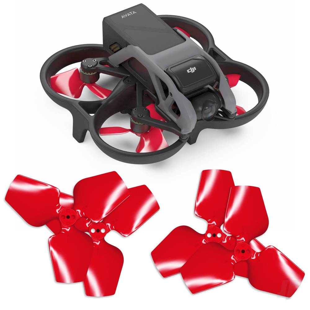 Master Airscrew DJI Avata 3-blade Upgrade Propeller Set - x4 Red - Image 2