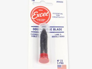 Excel Double Edge Blade #23, Shank 0.345" (0.88 cm) (5 pcs) (Carded)