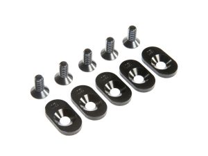 Losi EngineMntInsert&Screws, BLK, 19T(5): 5ive-T 2.0