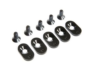 Losi EngineMntInsert&Screws, BLK, 20T(5): 5ive-T 2.0