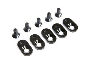 Losi EngineMntInsert&Screws, BLK, 21T(5): 5ive-T 2.0