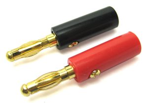 Etronix 4.0mm Gold Connector, Red & Black Banana Plugs