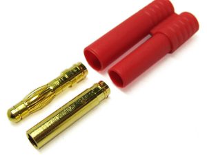 Etronix 4.0mm Gold Connector W/Housing