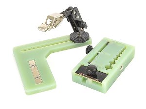 ETRONIX CONNECTOR SOLDERING JIG BOARD W/HELPER and STORAGE BOX
