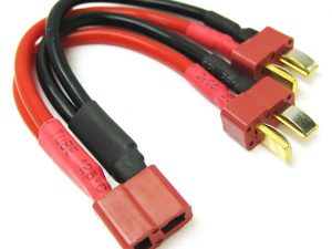 Etronix Deans 2S Battery Harness For 2 Packs In Parallel 14Awg Silicone Wire