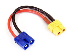 ETRONIX FEMALE XT-60 TO MALE EC3 PLUG CONNECTOR ADAPTOR