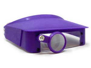 Excel Blades MagniVisor Deluxe Head-Worn Magnifier with 4 Different Lenses, Purple (Boxed)
