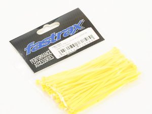 FASTRAX 100mm x 2.5mm YELLOW NYLON CABLE TIES (50pcs)