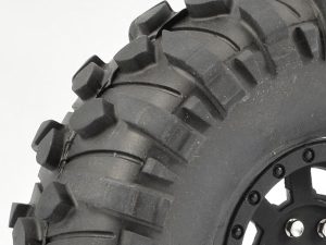 FASTRAX 1:10 CRAWLER BOXER 1.9 MOUNTED SCALE WHEEL BLACK