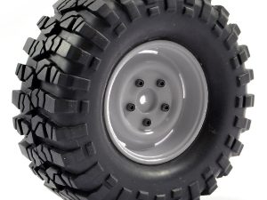 FASTRAX 1:10 CRAWLER SAWBLOCK 1.9 SCALE GREY WHEEL ø108MM TYRE (PAIR)