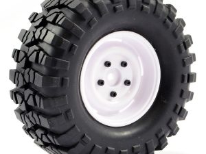 FASTRAX 1:10 CRAWLER SAWBLOCK 1.9 SCALE STEEL WHEEL ø108MM (WHITE) (2)