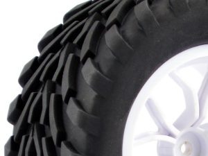 FASTRAX 1/10 MEGA-V TRUCK TYRE MOUNTED ON 12-SPOKE (12mm HEX)