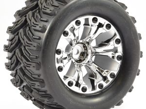 FASTRAX 1:10 MT ARROW MOUNTED 6-SPOKE CHROME BEARING (PR)