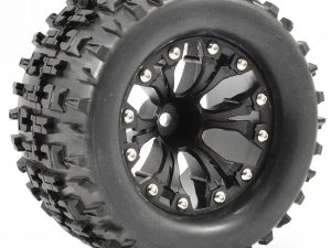FASTRAX 1:10 MT JIGSAW MOUNTED 6-SPOKE BLACK 0 OFFSET (PR)