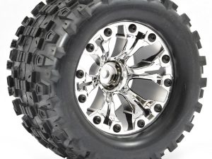 FASTRAX 1:10 MT STINGER MOUNT 6-SPOKE CHROME BEARING (PR)