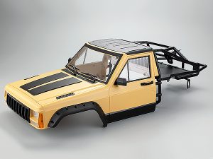 FASTRAX 1/10 ROCKEE PICK-UP & REAR CAGE HARDBODY 313-324mm - YELLOW