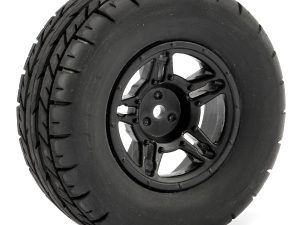 FASTRAX 1:10 SC EAGLE MOUNTED 5-SPOKE BLACK (SLASH FR)