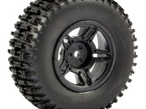 FASTRAX 1:10 SC JIGSAW MOUNTED 5-SPOKE BLACK (SLASH RR/BLITZ)