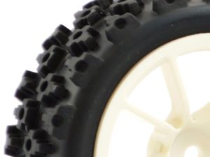 FASTRAX 1/10 STREET/RALLY TYRE 10SP WHITE WHEEL
