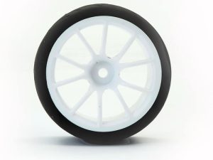 FASTRAX 1/10 STREET/TREAD TYRE 10SP WHITE WHEEL