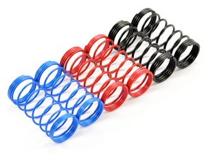 FASTRAX 1/10TH 75mm SPRING SET SOFT/BLUE,MED/RED,HARD/BLACK
