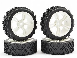 FASTRAX 1/10TH TOURING WHEEL/RALLY BLOCK 5-SPOKE WHITE (4)