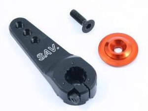 FASTRAX 15T JUMBO BLACK ALUM SINGLE SERVO HORN (SAV/MUL/HI)