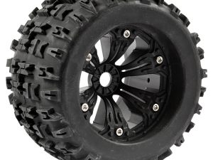 FASTRAX 1/8 MT JIGSAW MOUNTED 6-SPOKE BLACK 1/2"OFFSET(PR)