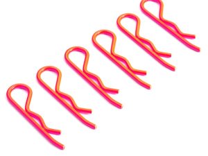 Fastrax 1/8th/1/5th/Transponder Body Clips Fluo Pink (6)